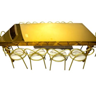 Gold luxe table and chairs package deal