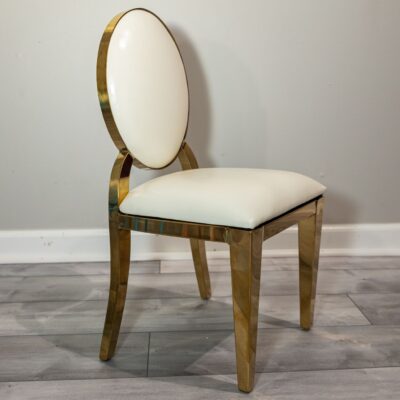 White and Gold luxe chair